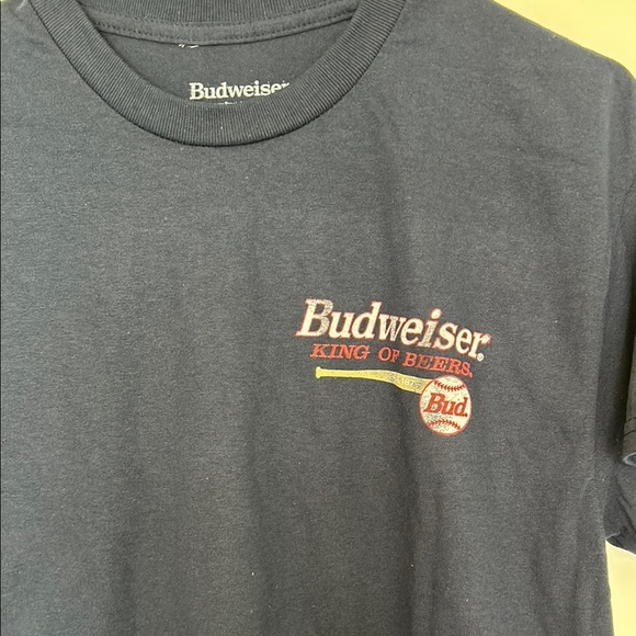 NWOT Budweiser Men's Navy T-Shirt - Picture 2 of 6